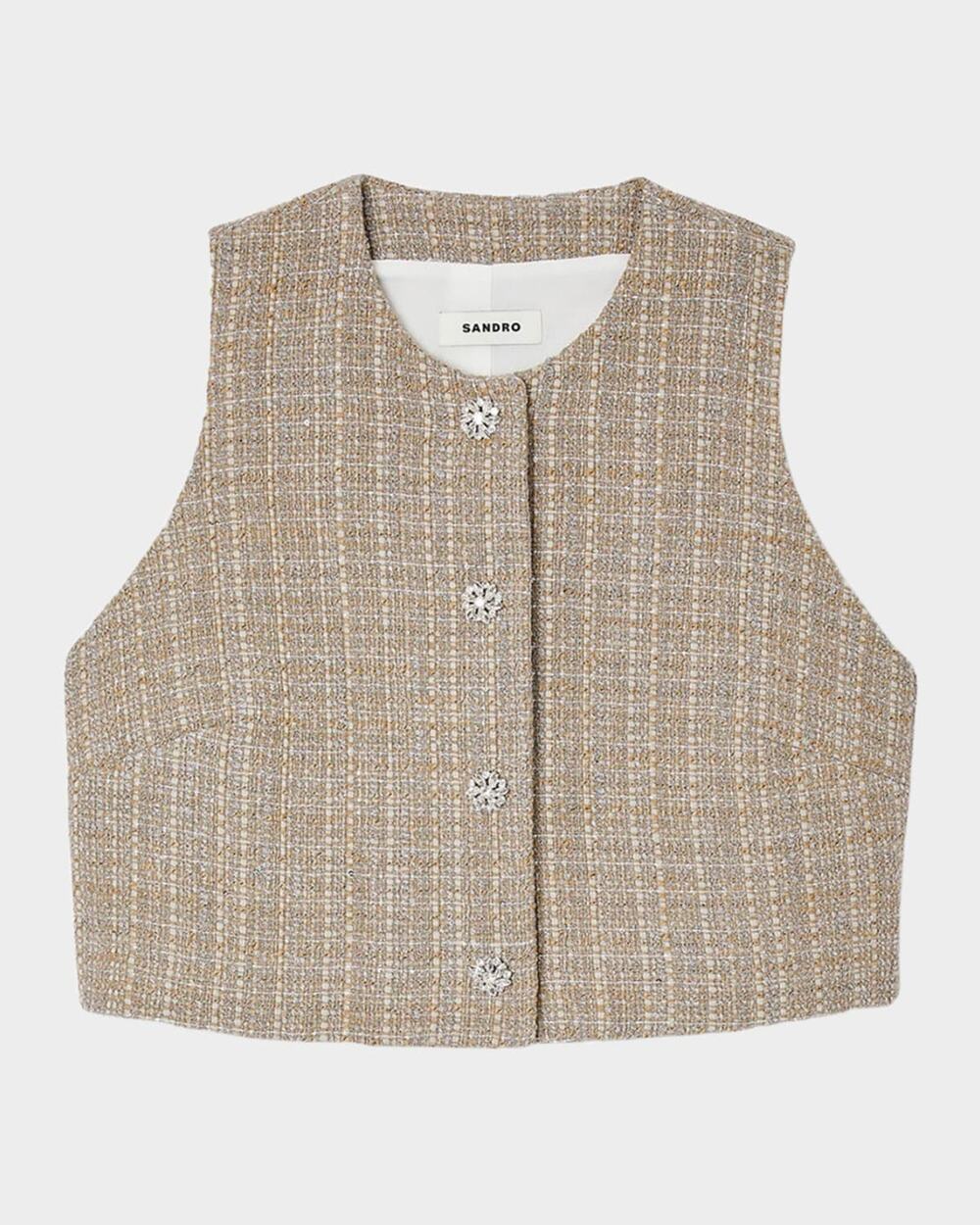 Sandro Embellished Camel Javier Top Size 0
